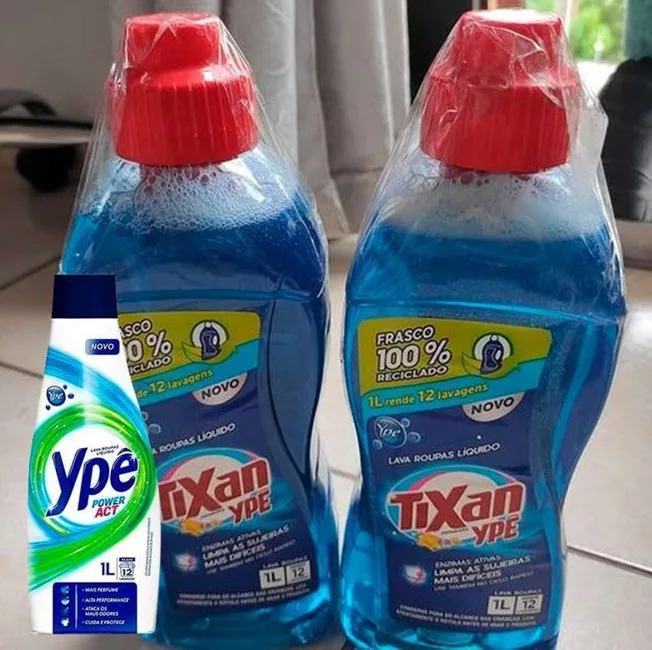 Ypê Lava Roupas Liquido Tixan Primavera 1 Litro Azul Frasco Seja